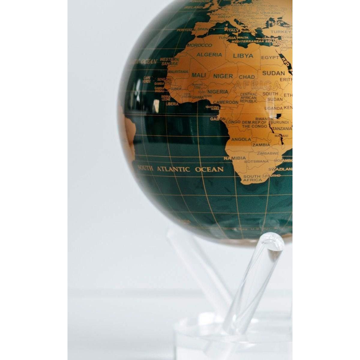 Globe terrestre vert et or - GDG - MOVA Globes Image secondaire du produit