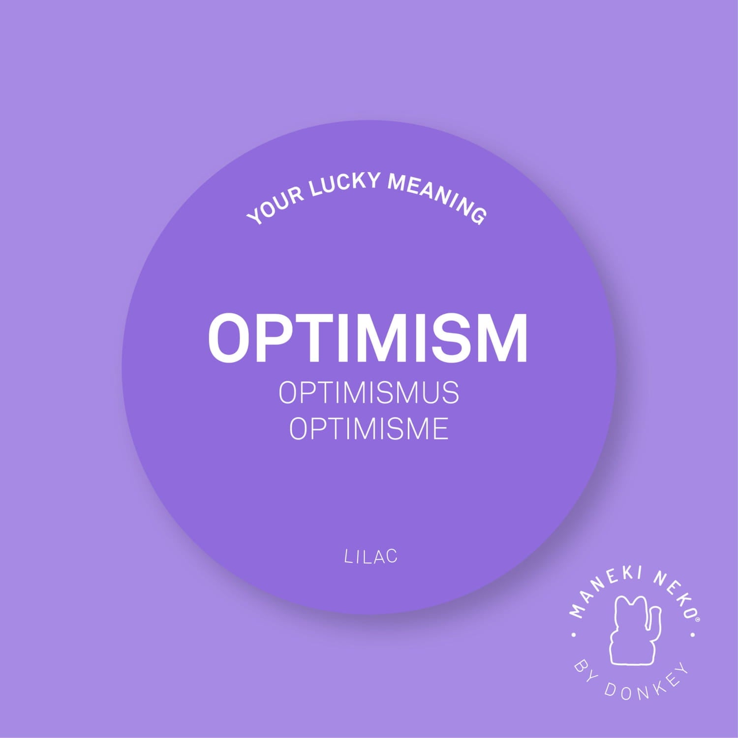 Lucky Cat Large Lilas - Donkey products