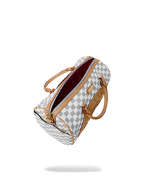 Mini Duffle - EMBOSSED CREAM CHECK MINI DUFFLE - SPRAYGROUND-Magna-Carta