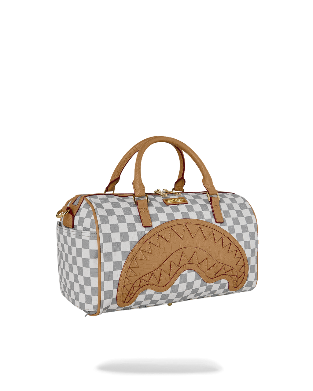 Mini Duffle - EMBOSSED CREAM CHECK MINI DUFFLE - SPRAYGROUND-Magna-Carta