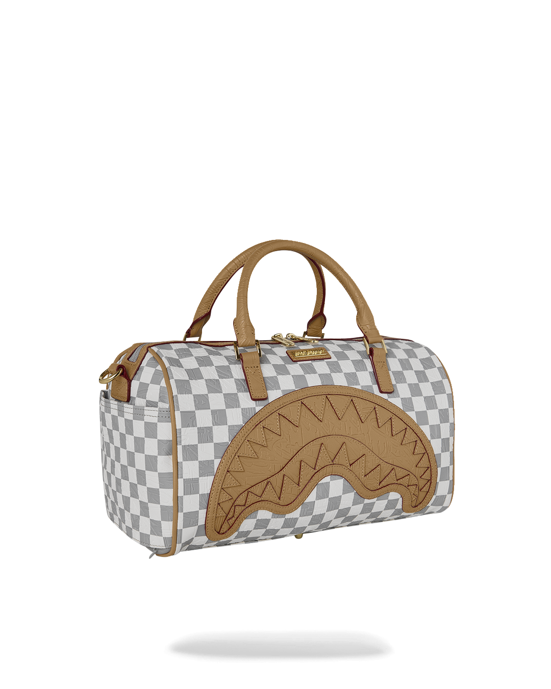 Mini Duffle - EMBOSSED CREAM CHECK MINI DUFFLE - SPRAYGROUND-Magna-Carta