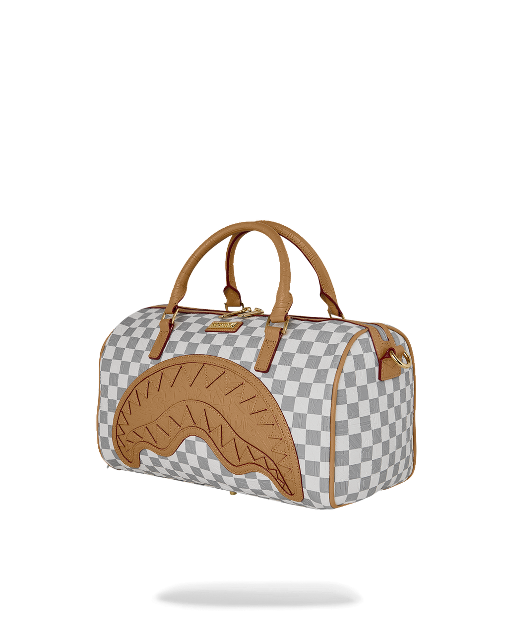 Mini Duffle - EMBOSSED CREAM CHECK MINI DUFFLE - SPRAYGROUND-Magna-Carta