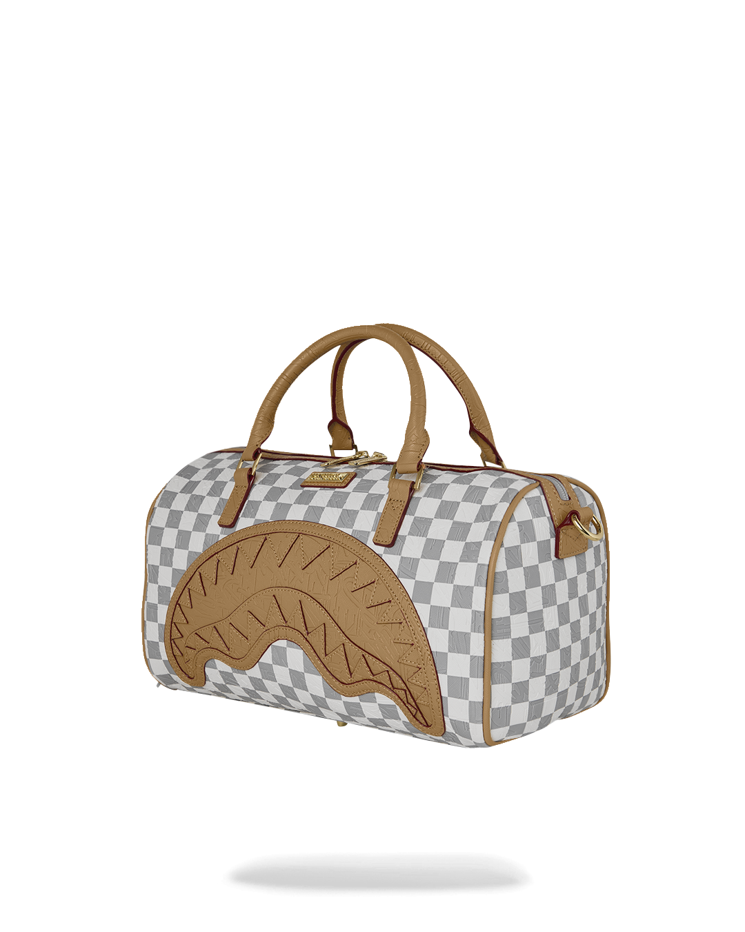 Mini Duffle - EMBOSSED CREAM CHECK MINI DUFFLE - SPRAYGROUND-Magna-Carta