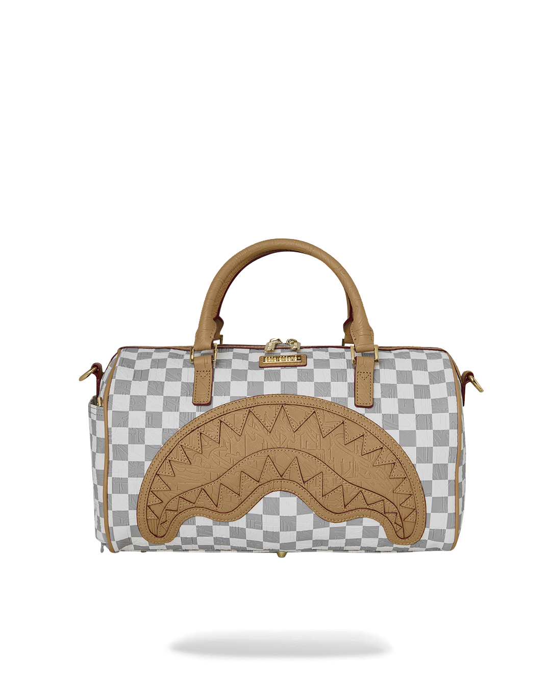 Mini Duffle - EMBOSSED CREAM CHECK MINI DUFFLE - SPRAYGROUND-Magna-Carta Main image