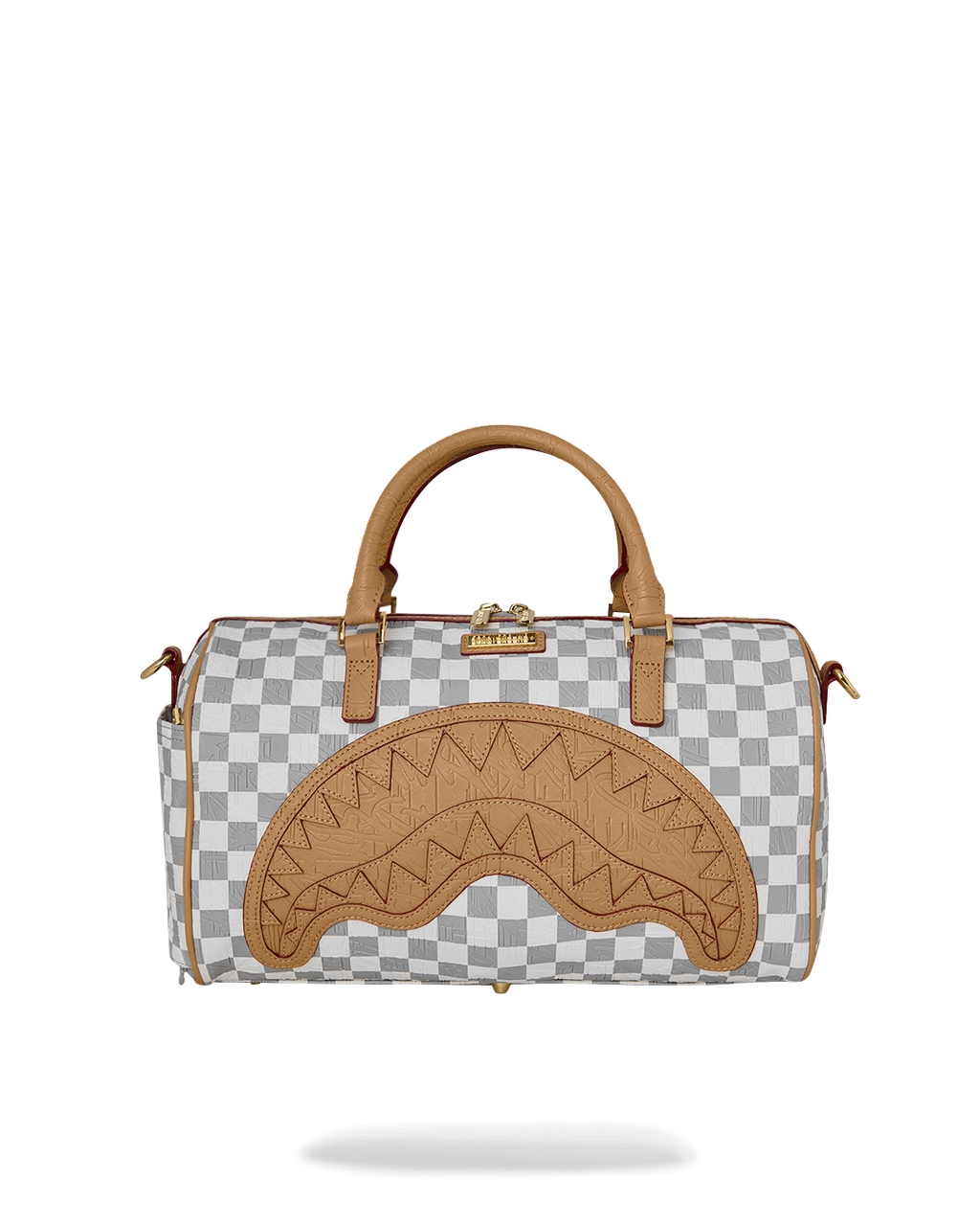 Mini Duffle - EMBOSSED CREAM CHECK MINI DUFFLE - SPRAYGROUND-Magna-Carta