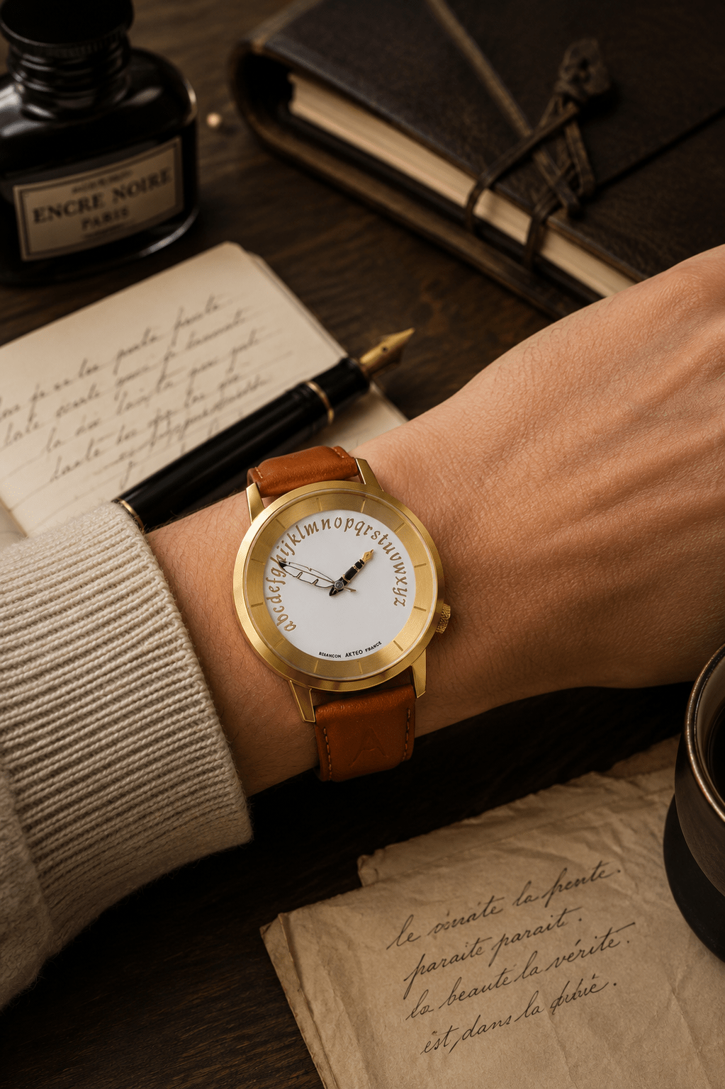 Montre Ecrivain W PVD Or 38  - AKTEO Image secondaire du produit