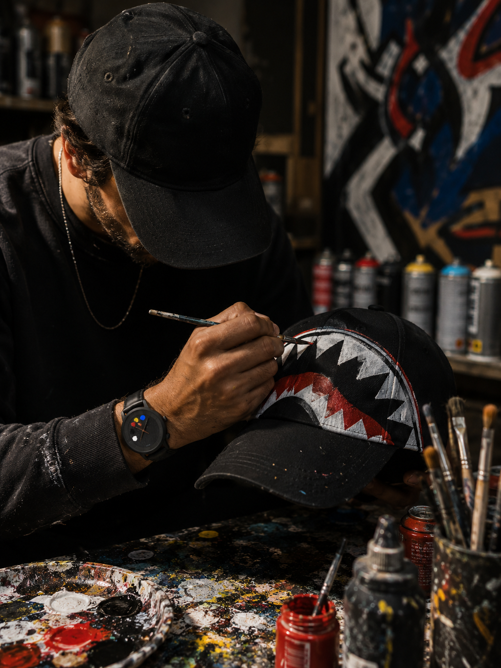 Montre Peinture 01 Black W 38 - AKTEO-Magna-Carta