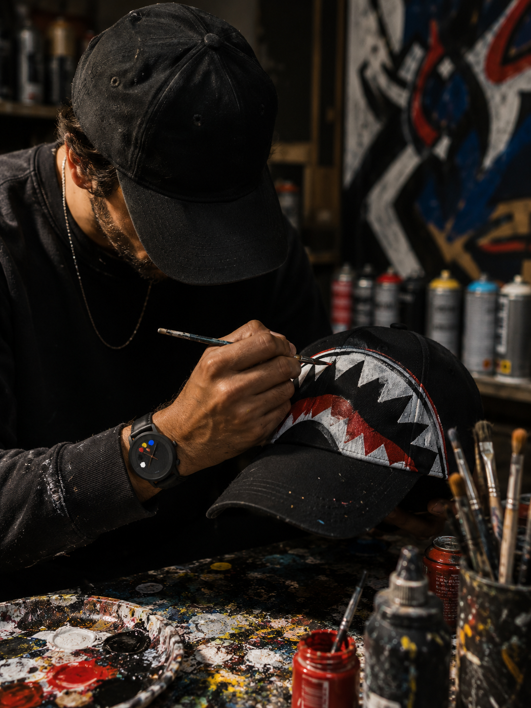 Montre Peinture 01 Black W 38 - AKTEO-Magna-Carta