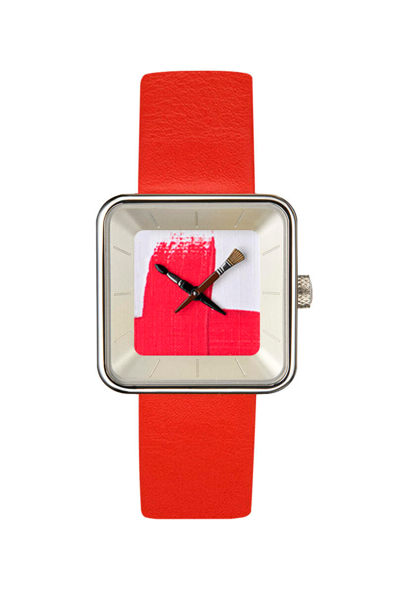 Montre Peinture rouge square 29 - AKTEO-Magna-Carta Image principale du produit