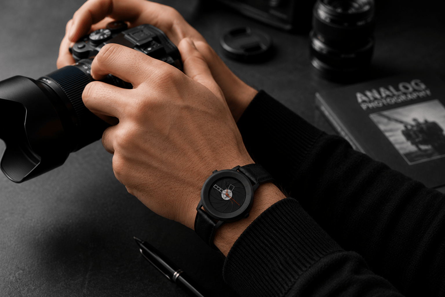 Montre Photo PVD noir 38 - AKTEO Image secondaire du produit