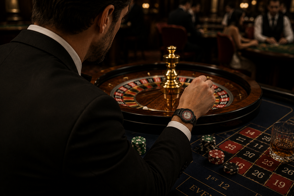 Montre Roulette PVD noir 38 - AKTEO-Magna-Carta