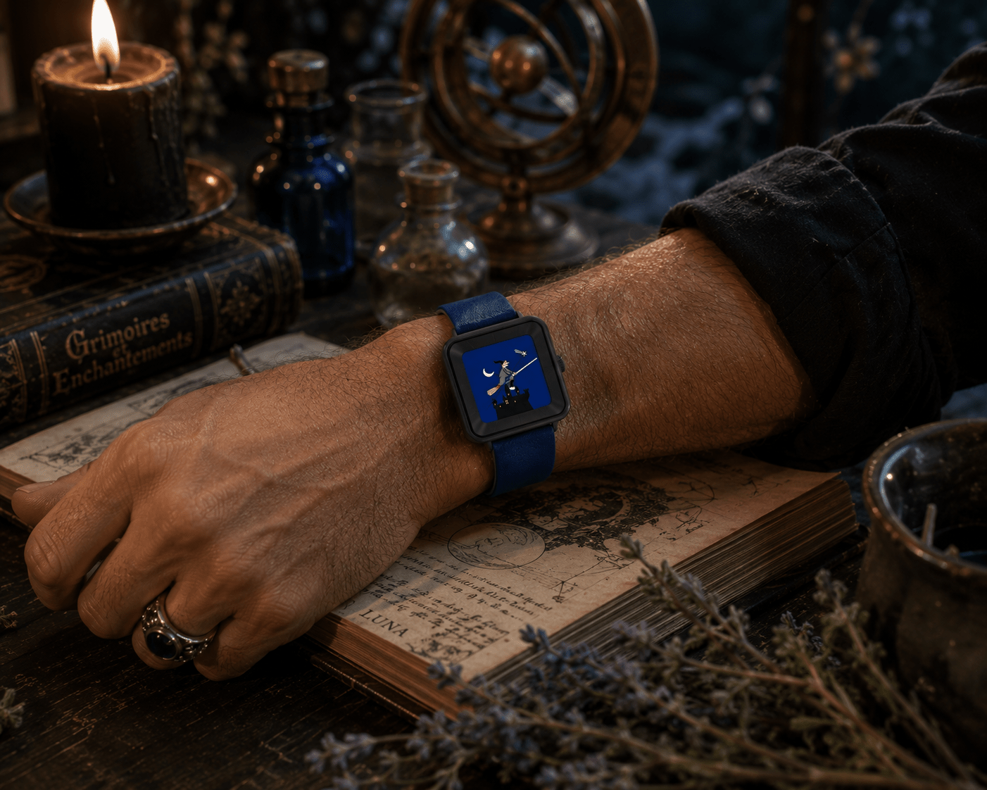 Montre Sorcière square PVD noir 35 - AKTEO-Magna-Carta