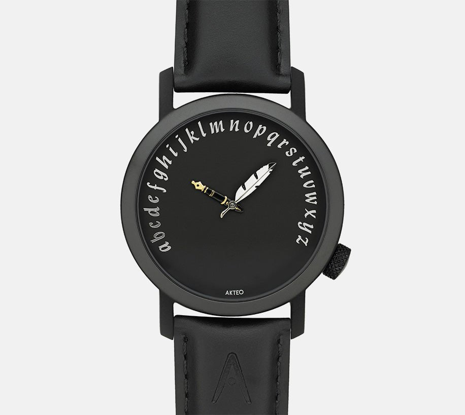 Montre écrivain B PVD noir 42 - AKTEO-Magna-Carta Image principale du produit