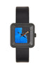 Montre Peinture bleue square black 29 - AKTEO - Montre à thème