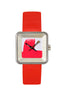 Montre Peinture rouge square 29 - AKTEO