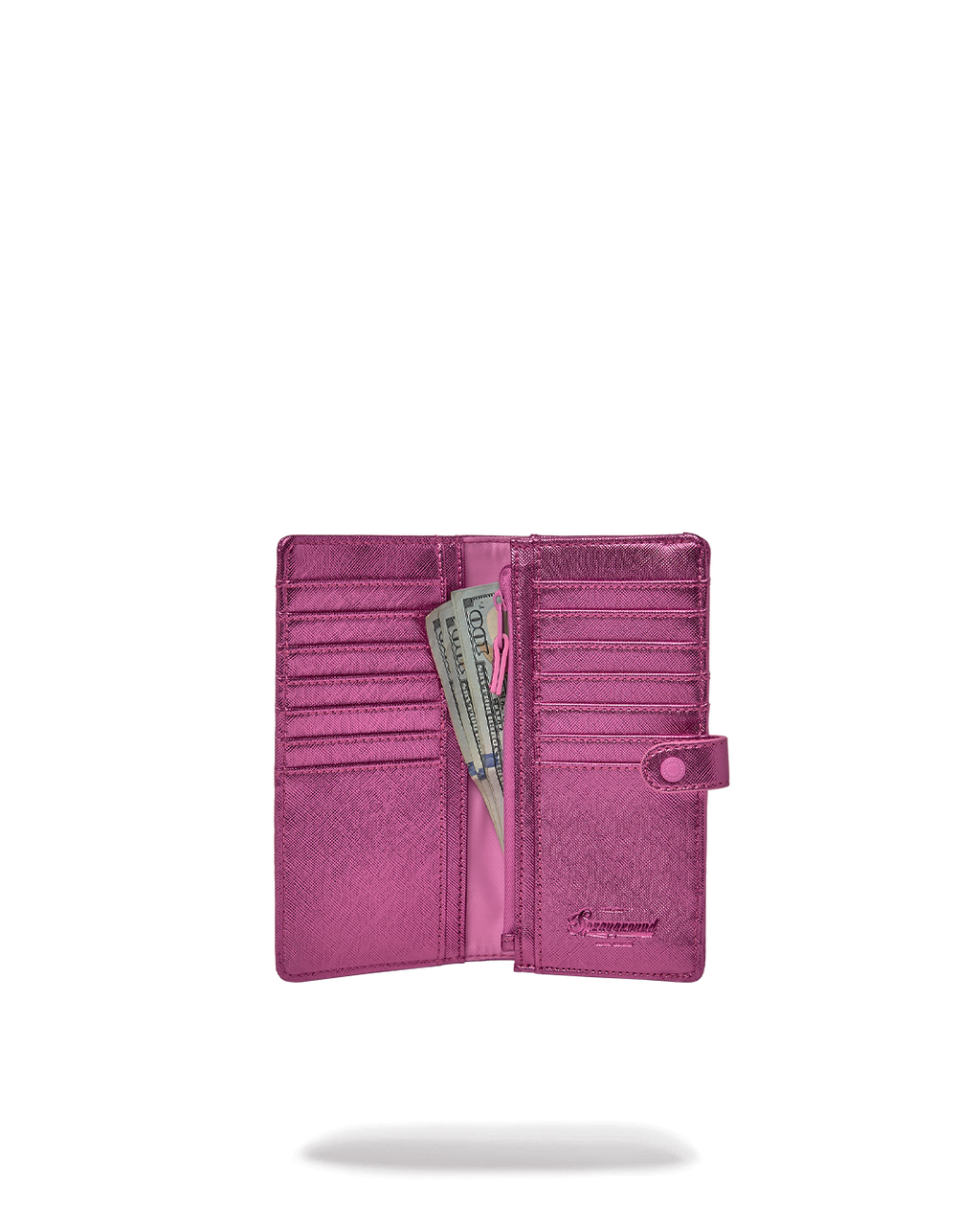 Portefeuille - METALLIC PINK METALLIC DRIP SINGLE FOLD WALLET - SPRAYGROUND-Magna-Carta