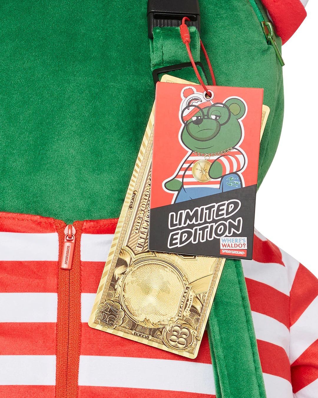 SAC À DOS - TEDDY BEAR WHERE'S WALDO - BACKPACK VERT - SPRAYGROUND-Magna-Carta