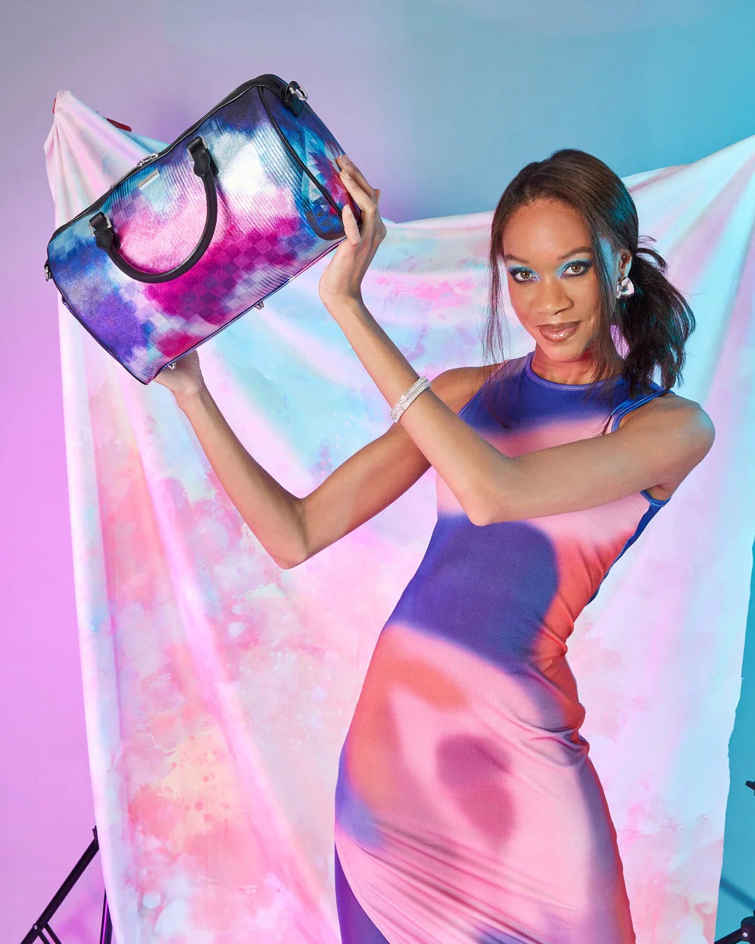 SAC - TYE CHECK MINI DUFFLE Violet- SPRAYGROUND Image secondaire du produit