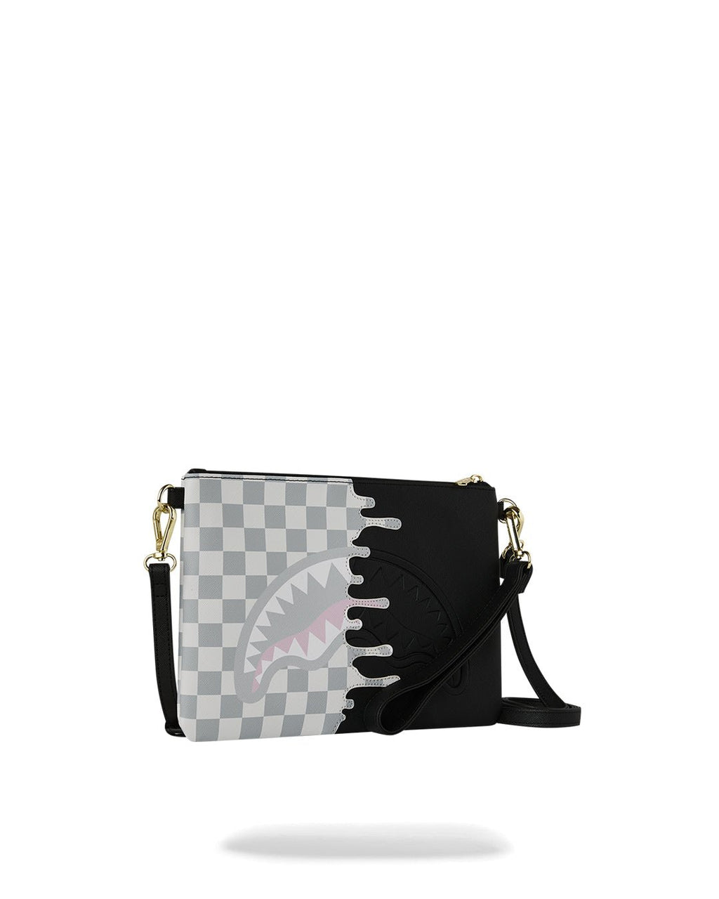 Sac - CREAM CHECK UNFINISHED SHARK CROSSBODY POUCHETTE - SPRAYGROUND-Magna-Carta