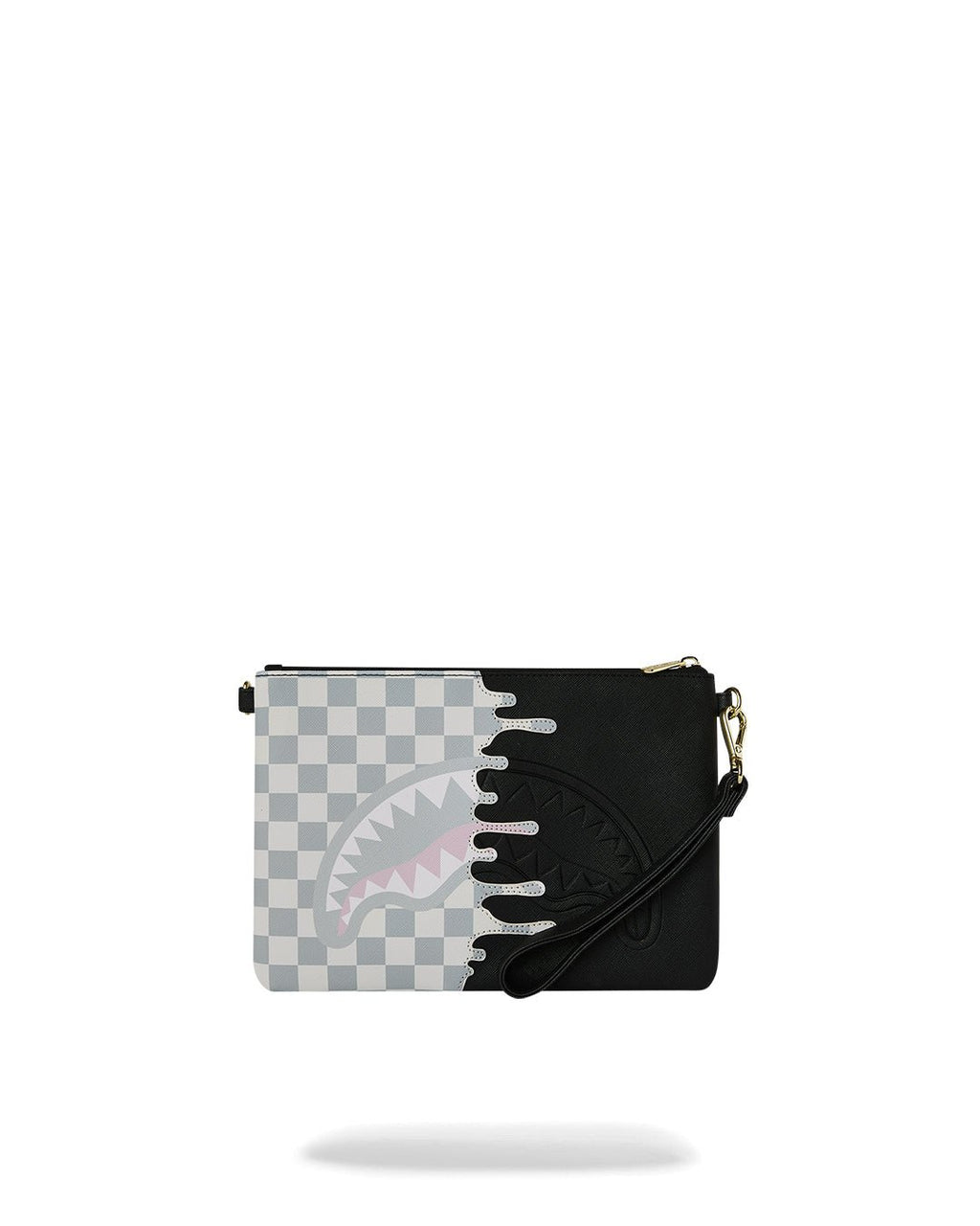 Sac - CREAM CHECK UNFINISHED SHARK CROSSBODY POUCHETTE - SPRAYGROUND-Magna-Carta