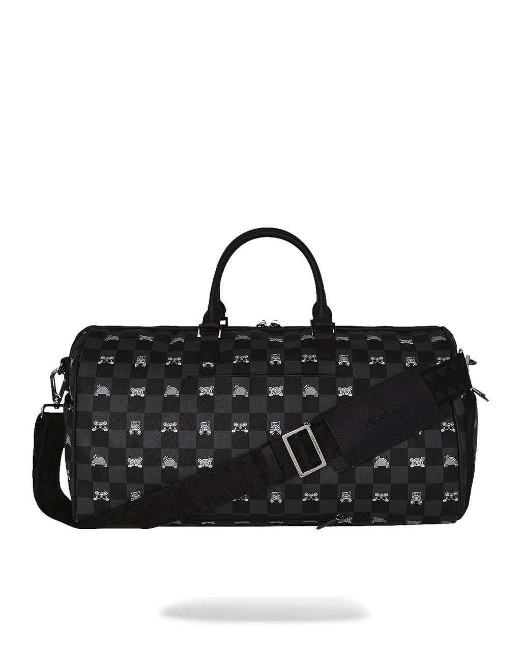 Sac - GRAY PEEKING CHARACTER CHECK LARGE DUFFLE - SPRAYGROUND-Magna-Carta