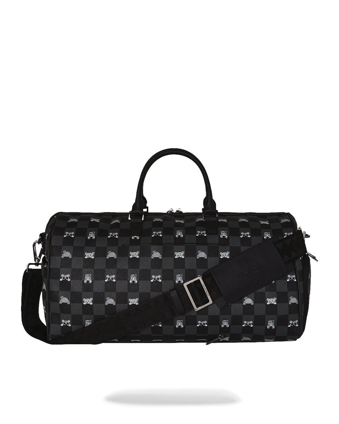 Sac - GRAY PEEKING CHARACTER CHECK LARGE DUFFLE - SPRAYGROUND-Magna-Carta