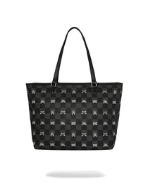 Sac - GRAY PEEKING CHARACTER CHECK TOTE - SPRAYGROUND-Magna-Carta