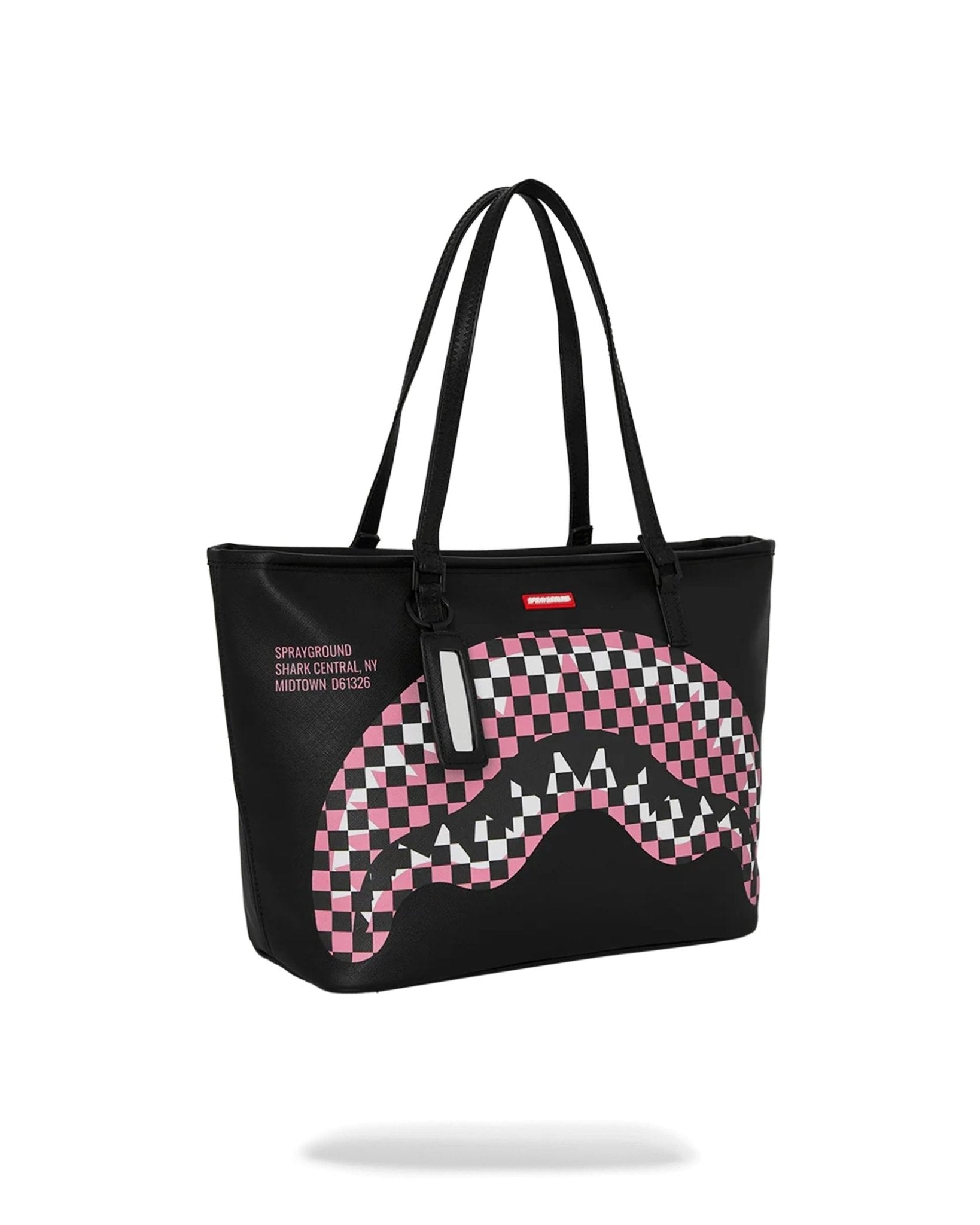 Sac - SHARK CENTRAL BREAKUP CHECK SORBET GREY TOTE - SPRAYGROUND-Magna-Carta