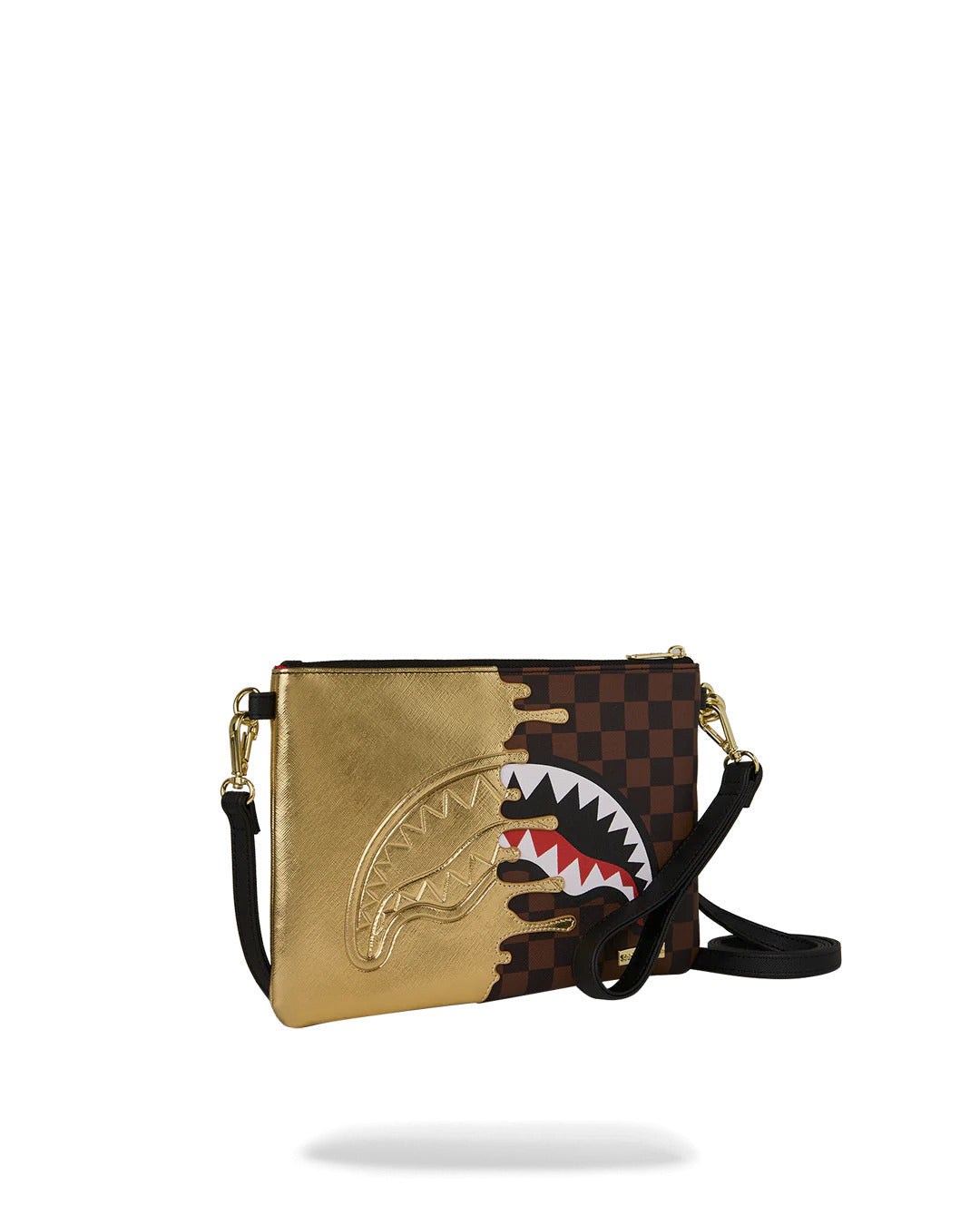 Sac - SHARKS IN PARIS GOLD DRIP CROSSOVER CLUTCH - SPRAYGROUND-Magna-Carta