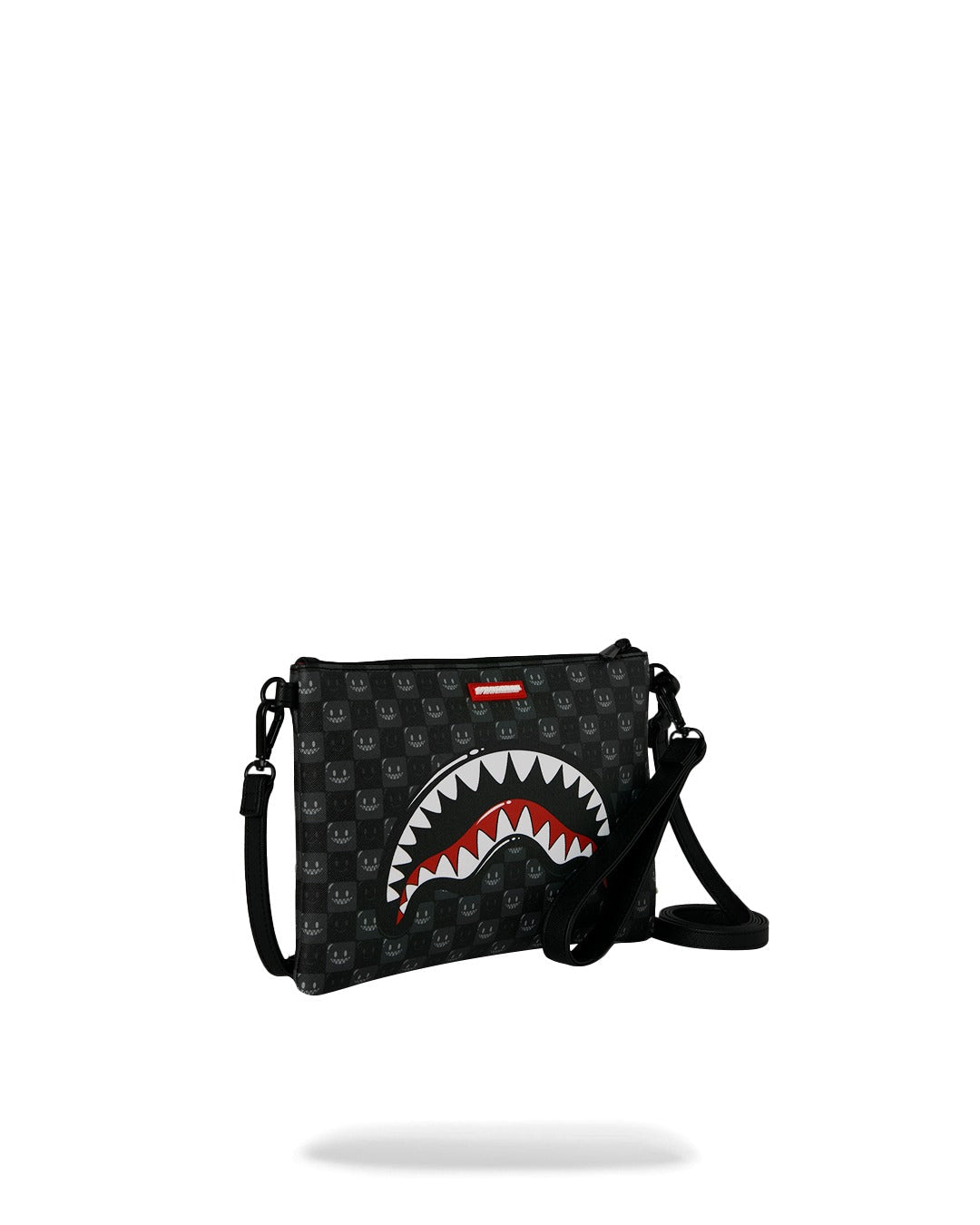 Sac - SHARKS IN PARIS WTF BUBBLY BLACK CHECK CROSSOVER CLUTCH - SPRAYGROUND Secondary image