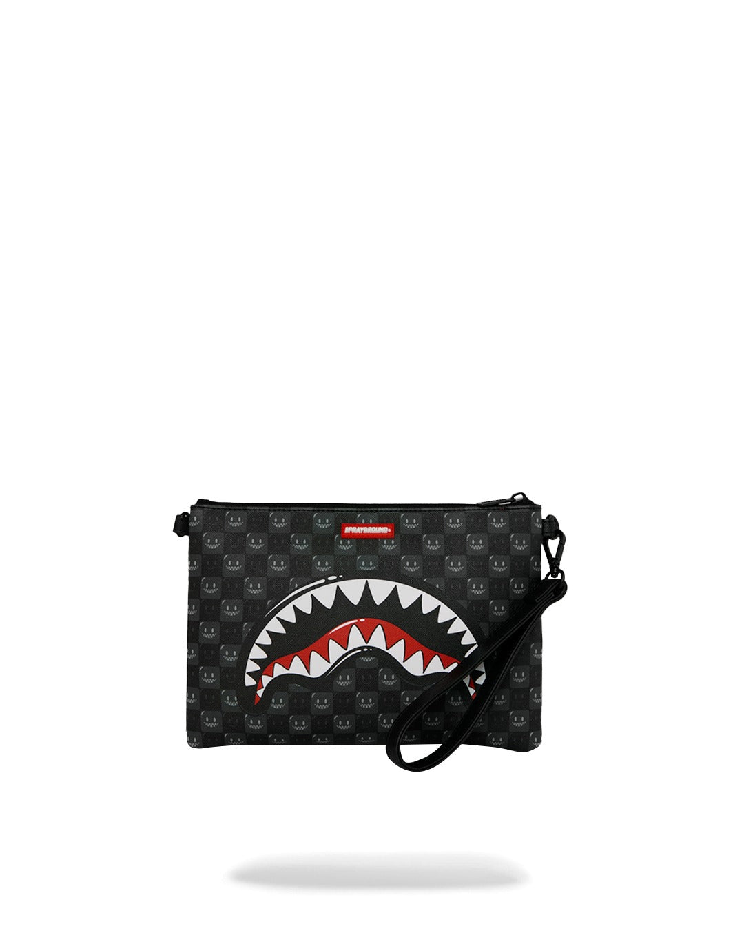 Sac - SHARKS IN PARIS WTF BUBBLY BLACK CHECK CROSSOVER CLUTCH - SPRAYGROUND-Magna-Carta