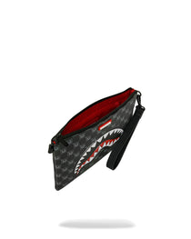 Sac - SHARKS IN PARIS WTF BUBBLY BLACK CHECK CROSSOVER CLUTCH - SPRAYGROUND-Magna-Carta