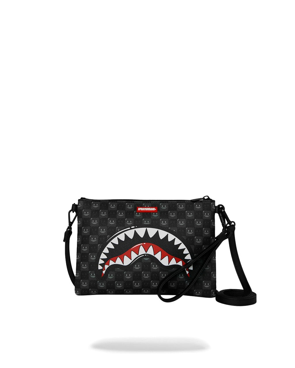 Sac - SHARKS IN PARIS WTF BUBBLY BLACK CHECK CROSSOVER CLUTCH - SPRAYGROUND-Magna-Carta
