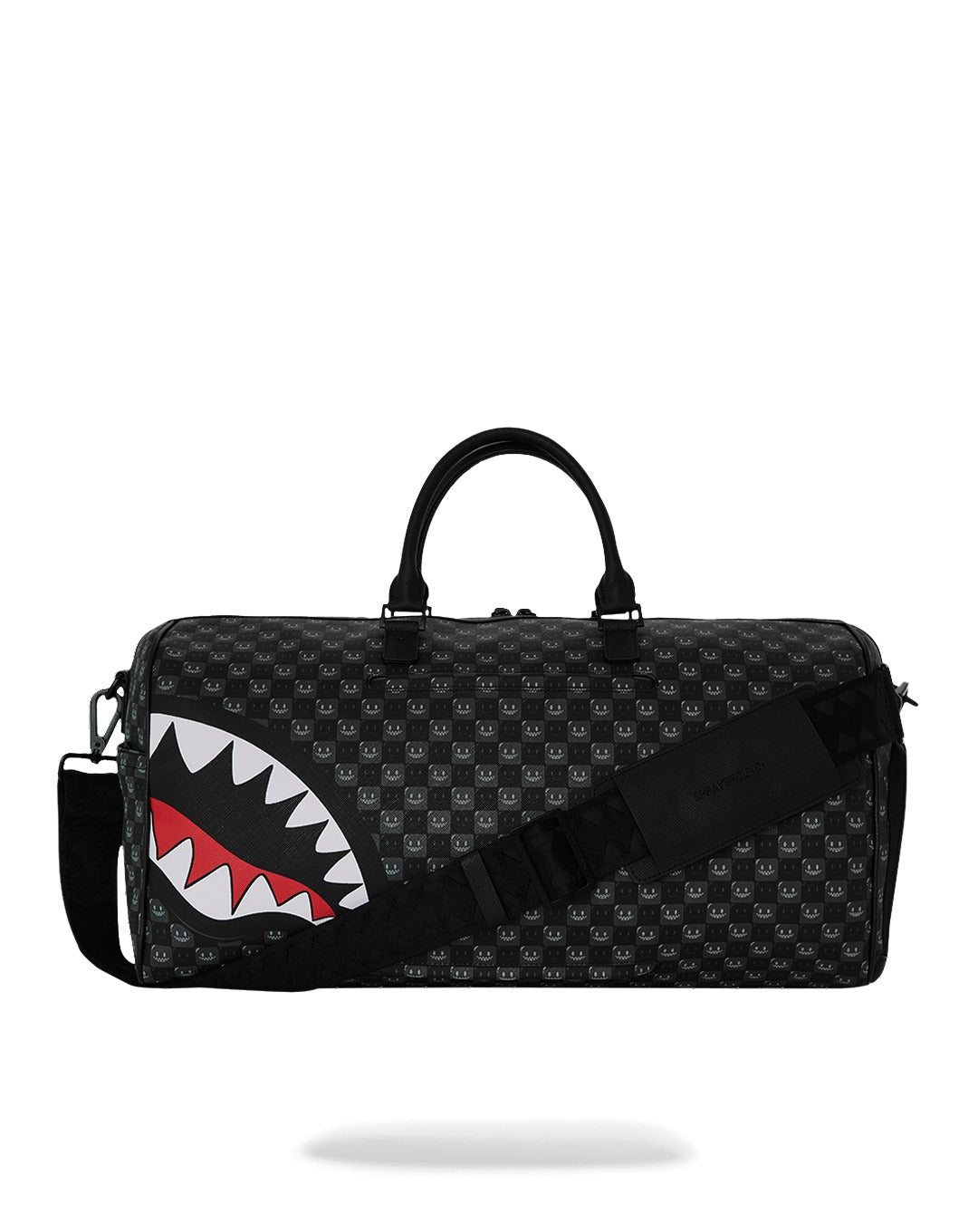 Sac - SHARKS IN PARIS WTF BUBBLY BLACK CHECK LARGE DUFFLE - SPRAYGROUND-Magna-Carta