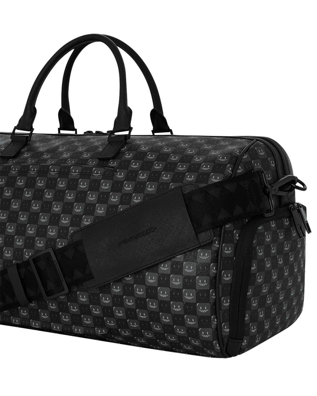 Sac - SHARKS IN PARIS WTF BUBBLY BLACK CHECK LARGE DUFFLE - SPRAYGROUND-Magna-Carta