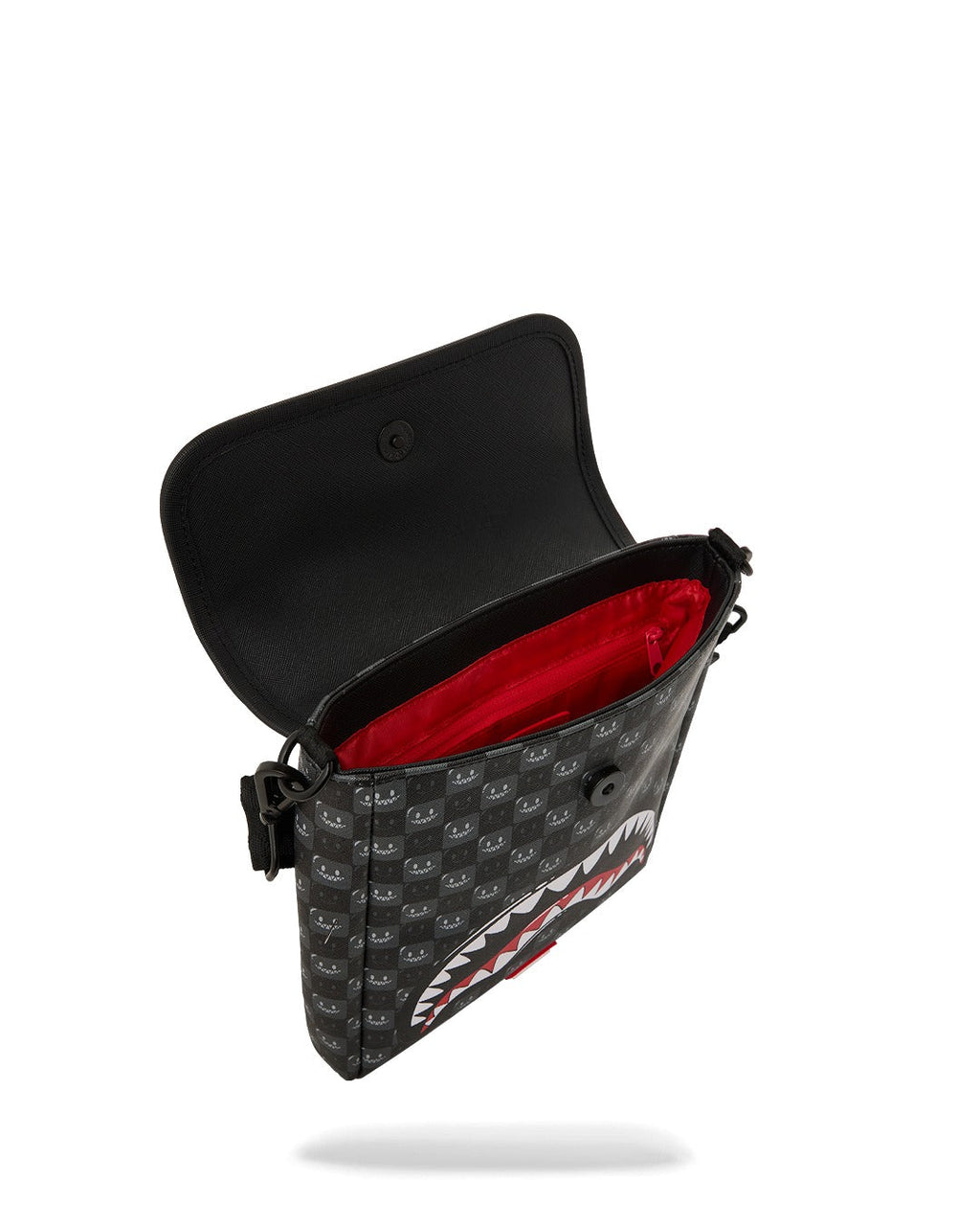Sac - SHARKS IN PARIS WTF BUBBLY BLACK CHECK MESSENGER SLING - SPRAYGROUND-Magna-Carta