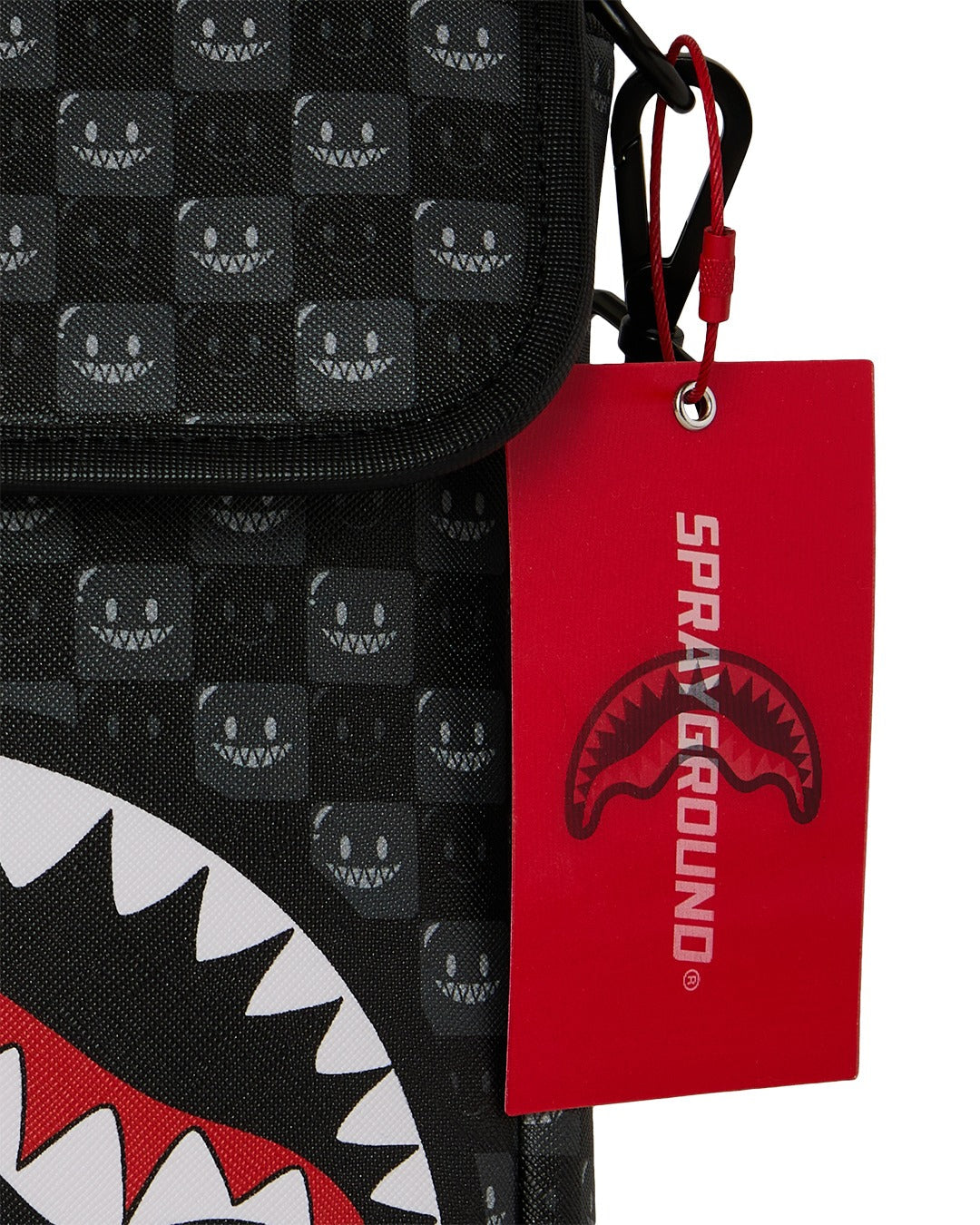 Sac - SHARKS IN PARIS WTF BUBBLY BLACK CHECK MESSENGER SLING - SPRAYGROUND-Magna-Carta