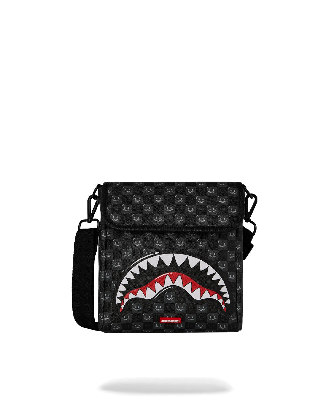 Sac - SHARKS IN PARIS WTF BUBBLY BLACK CHECK MESSENGER SLING - SPRAYGROUND-Magna-Carta Main image