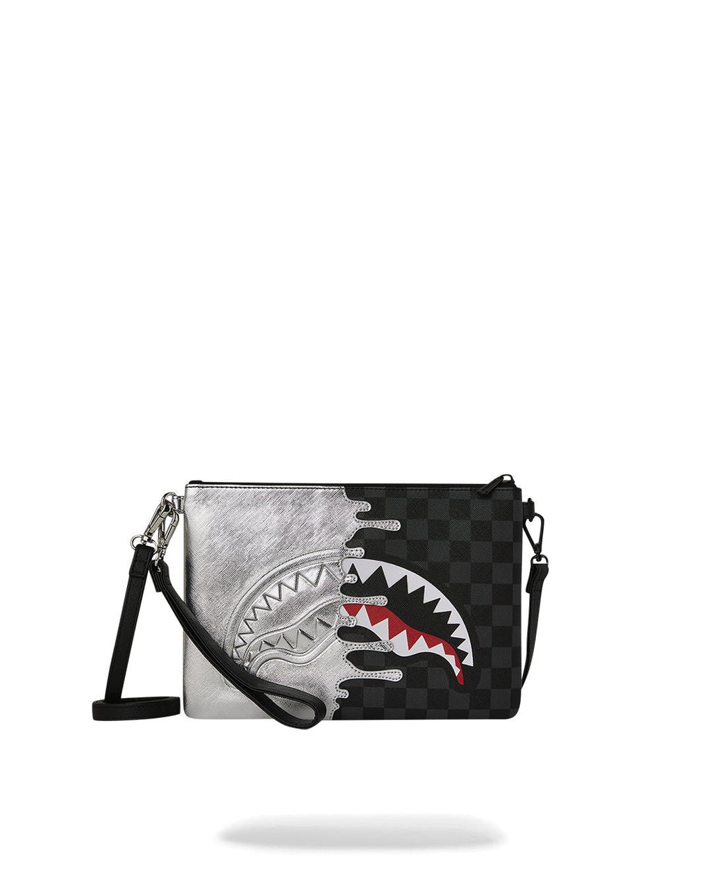Sac - SILVER SIDE DRIP BLACK CHECK CROSSBODY POUCHETTE - SPRAYGROUND-Magna-Carta