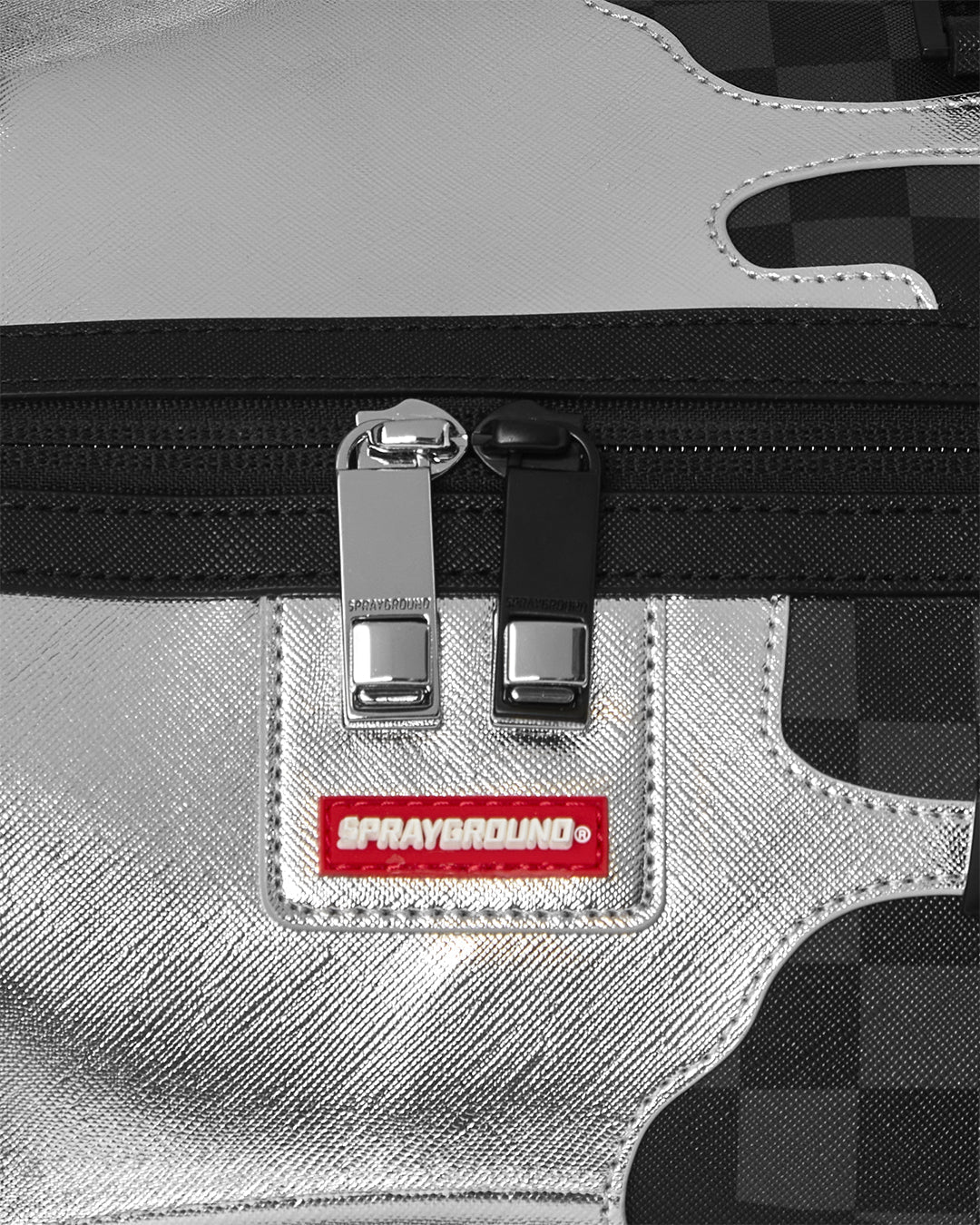 Sac - SILVER SIDE DRIP BLACK CHECK LARGE DUFFLE - SPRAYGROUND-Magna-Carta