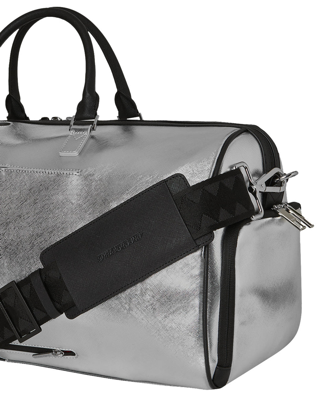 Sac - SILVER SIDE DRIP BLACK CHECK LARGE DUFFLE - SPRAYGROUND-Magna-Carta