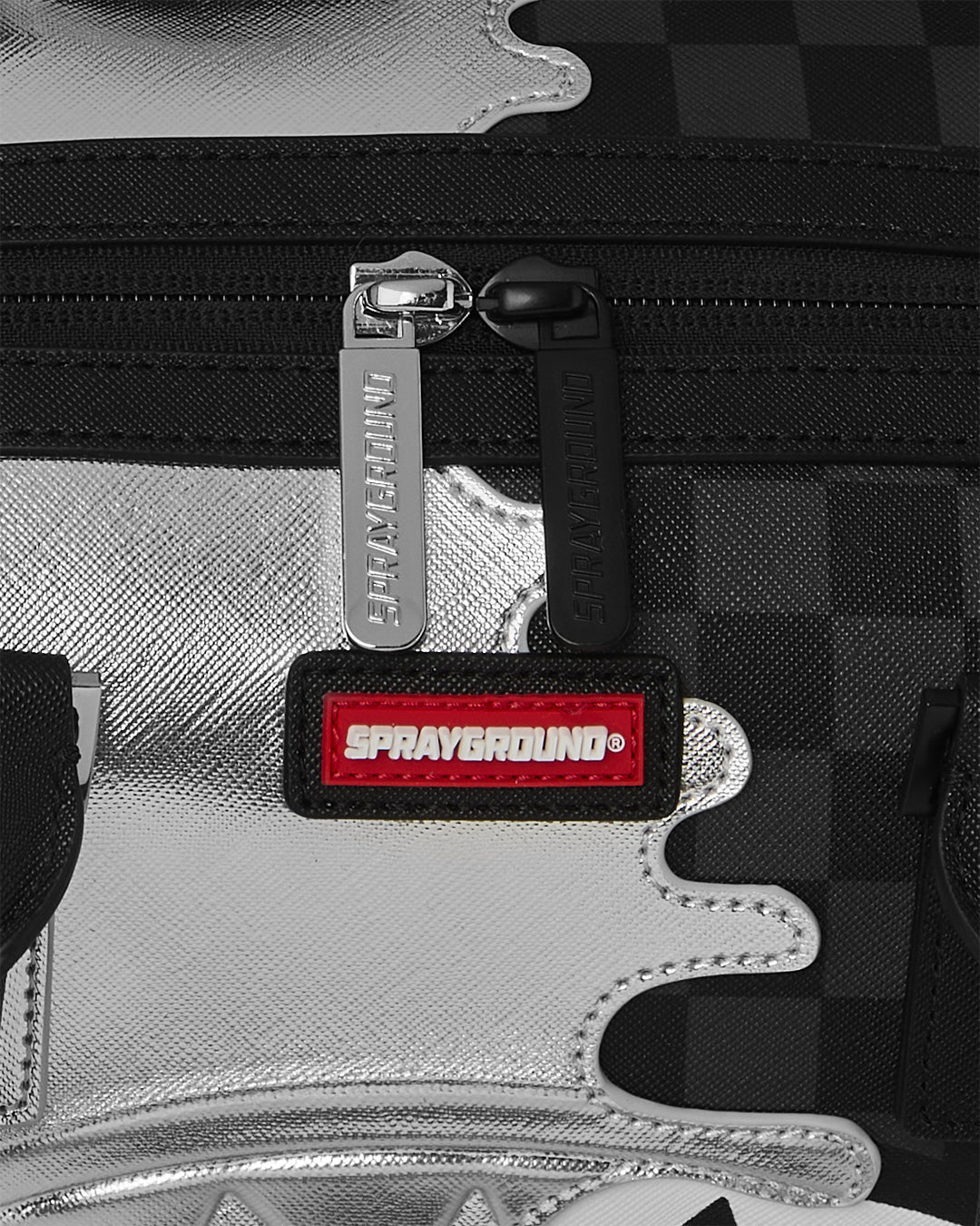 Sac - SILVER SIDE DRIP BLACK CHECK MINI DUFFLE - SPRAYGROUND-Magna-Carta