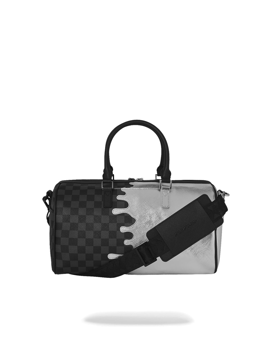 Sac - SILVER SIDE DRIP BLACK CHECK MINI DUFFLE - SPRAYGROUND-Magna-Carta
