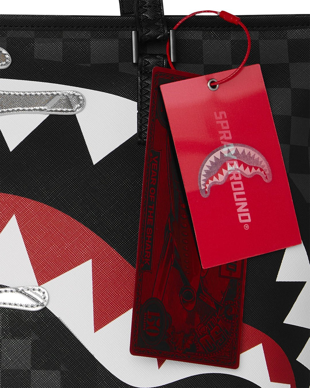 Sac - SILVER SIDE DRIP BLACK CHECK TOTE - SPRAYGROUND-Magna-Carta