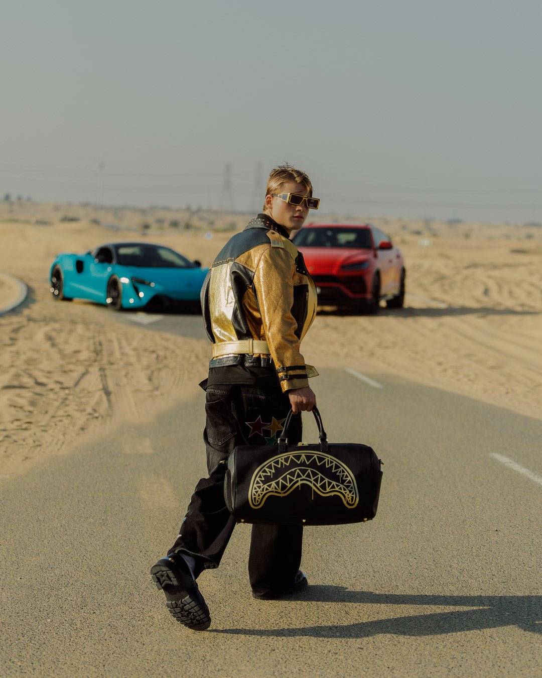 Sac - THAT GOLD DRAP DUFFLE - SPRAYGROUND-Magna-Carta