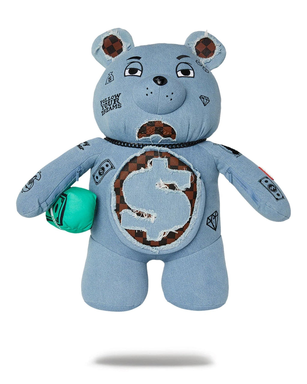 Sac à dos - DENIM SHARK MONEYBEAR TEDDY BEAR - SPRAYGROUND-Magna-Carta