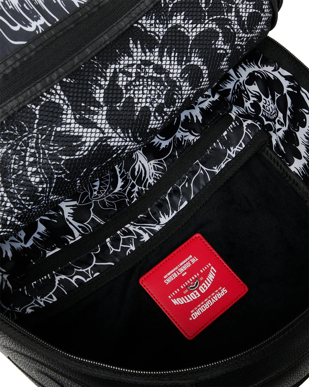 Sac à dos - NYBG BLACK LEATHER FLOWERS BACKPACK - SPRAYGROUND-Magna-Carta