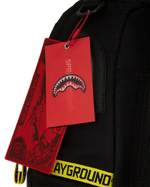 Sac à dos - SHARK CENTRAL YELLOW TAPE DLX SATIN BACKPACK - SPRAYGROUND-Magna-Carta