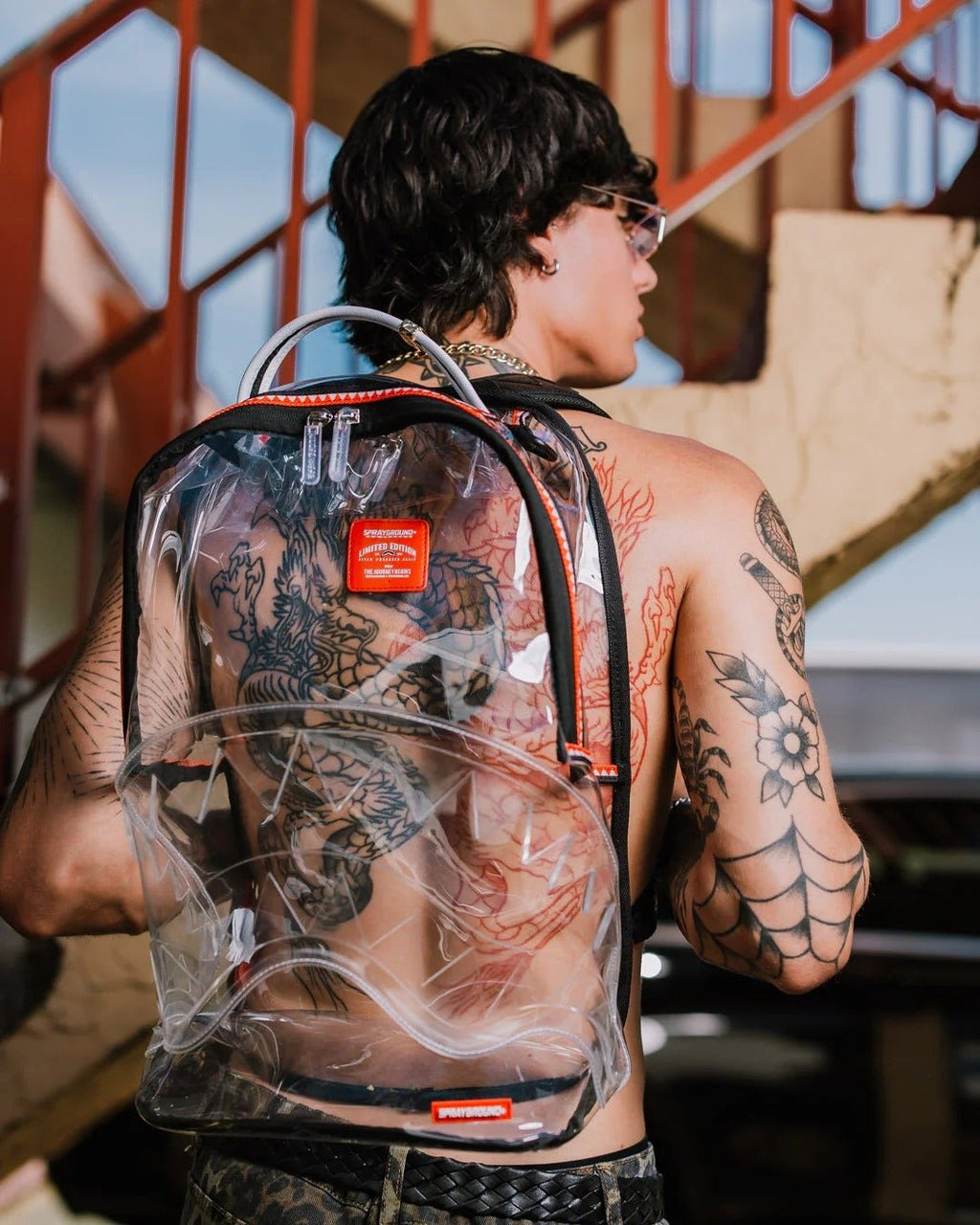 Sac à dos - VSM PIPING DLX CLEAR BACKPACK - SPRAYGROUND-Magna-Carta
