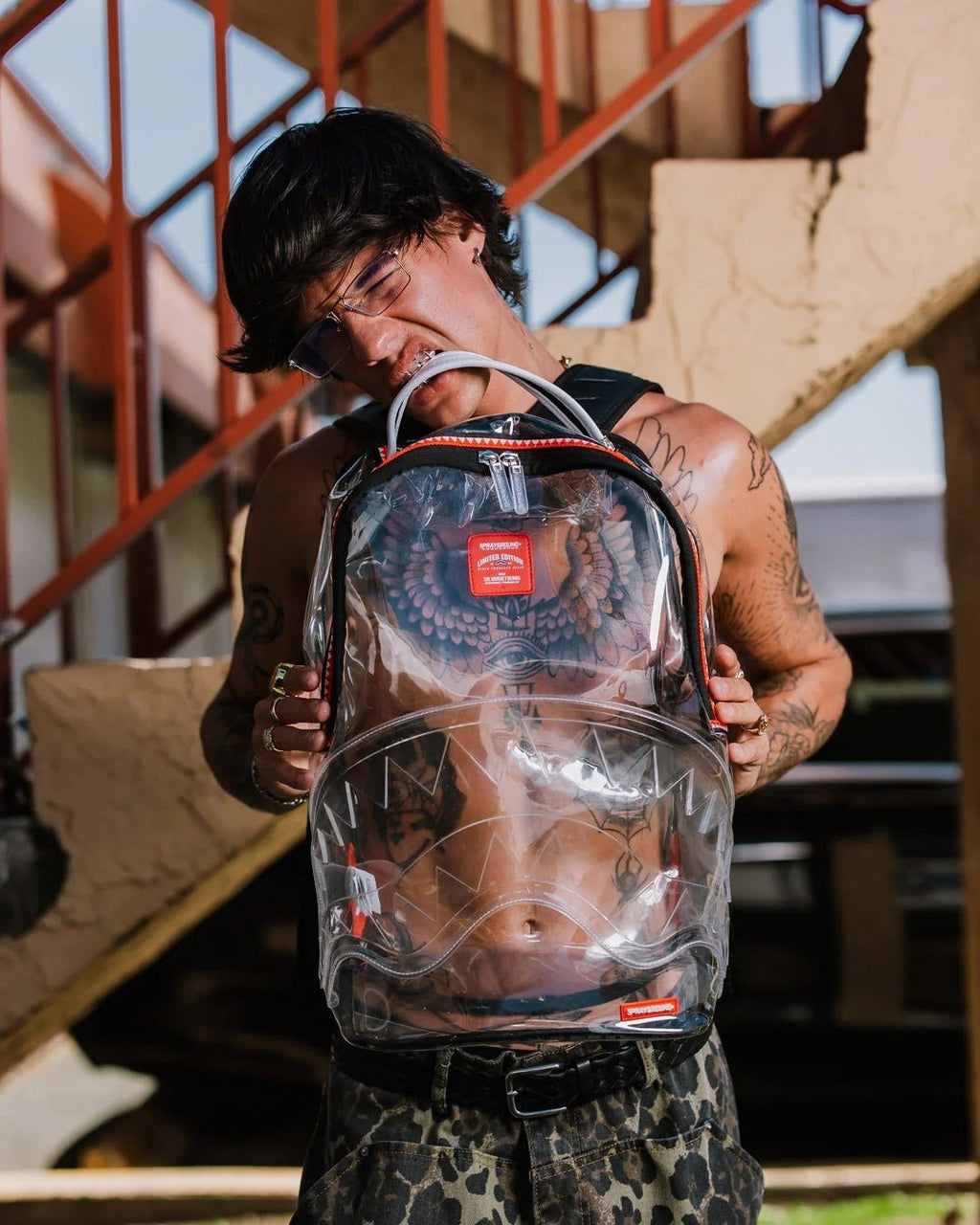 Sac à dos - VSM PIPING DLX CLEAR BACKPACK - SPRAYGROUND-Magna-Carta